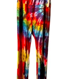Multicolor yoga pants flare bottoms